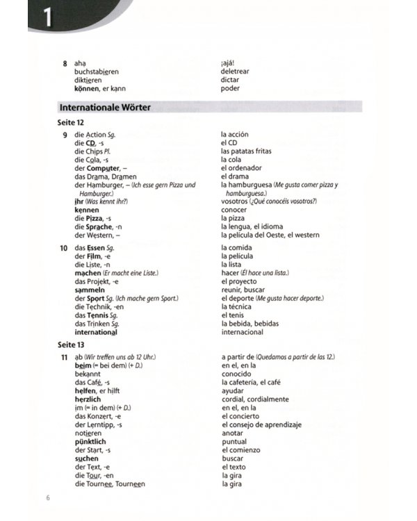 Geni@l klick A1. Deutsch als Fremdsprache für Jugendliche. Glossar Deutsch-Spanisch
