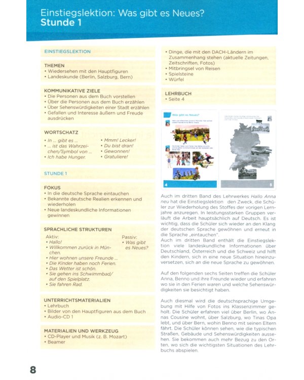 Hallo Anna 3 neu. Deutsch für Kinder. Lehrerhandbuch mit Bildkarten und CD-ROM mit Kopiervorlagen