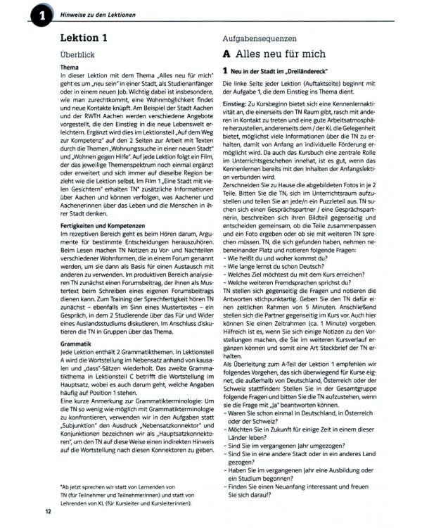 Kompass DaF B1+. Deutsch für Studium und Beruf. Unterrichtshandreichung