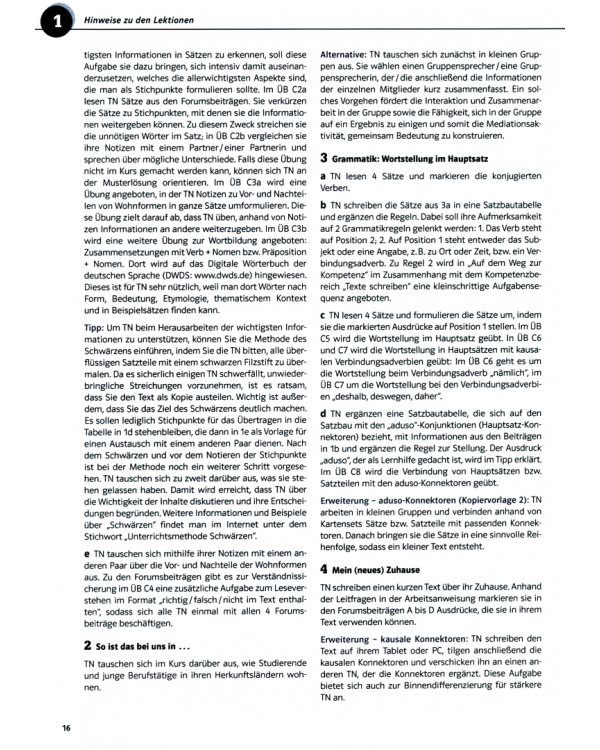 Kompass DaF B1+. Deutsch für Studium und Beruf. Unterrichtshandreichung