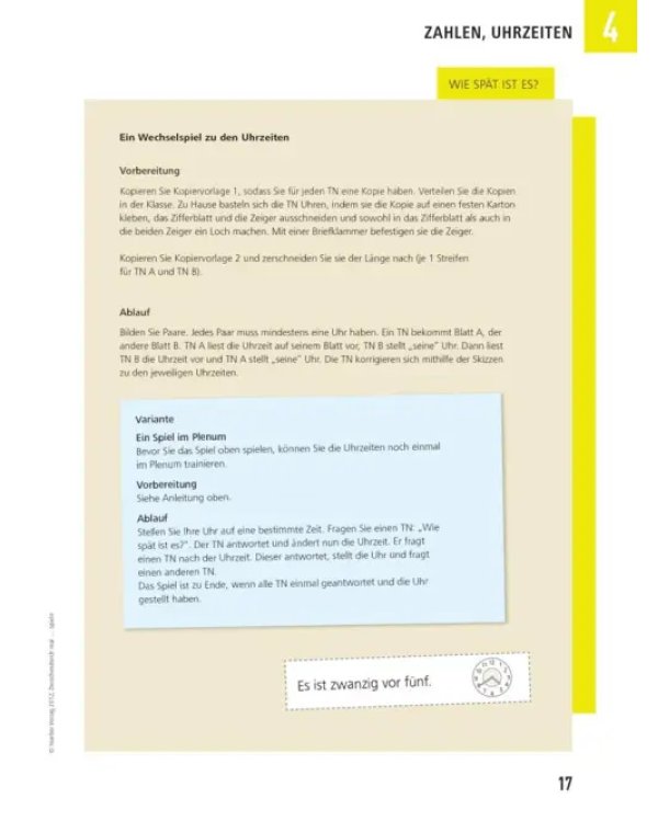 Zwischendurch mal ... Spiele. Kopiervorlagen. Deutsch als Fremdsprache