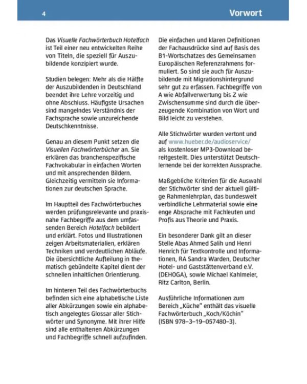 Visuelles Fachwörterbuch Hotelfach. Buch mit Audios online