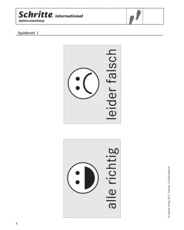 Schritte international 3+4. Spielesammlung zu Band 3 und 4. Deutsch als Fremdsprache