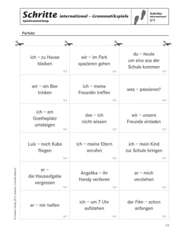 Schritte international 3+4. Spielesammlung zu Band 3 und 4. Deutsch als Fremdsprache