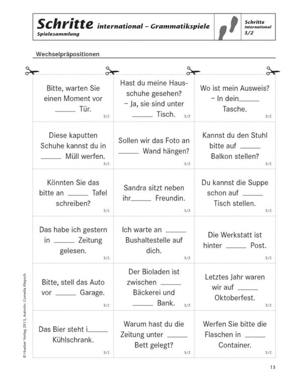 Schritte international 3+4. Spielesammlung zu Band 3 und 4. Deutsch als Fremdsprache