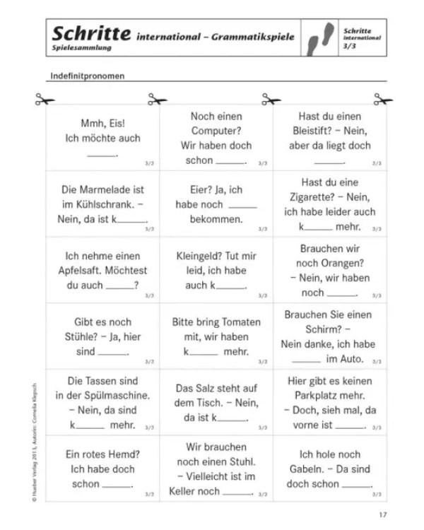 Schritte international 3+4. Spielesammlung zu Band 3 und 4. Deutsch als Fremdsprache