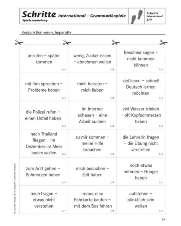 Schritte international 3+4. Spielesammlung zu Band 3 und 4. Deutsch als Fremdsprache