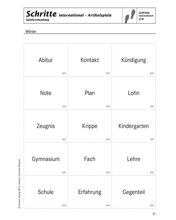 Schritte international 3+4. Spielesammlung zu Band 3 und 4. Deutsch als Fremdsprache