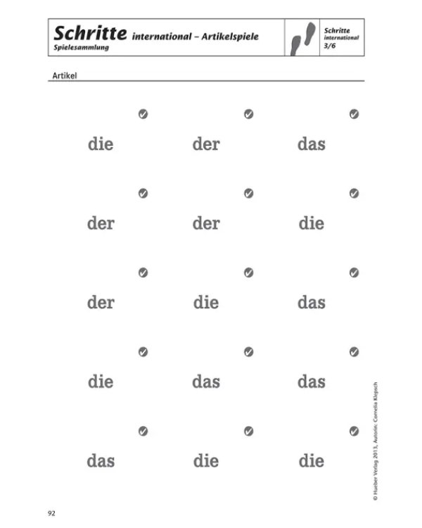 Schritte international 3+4. Spielesammlung zu Band 3 und 4. Deutsch als Fremdsprache