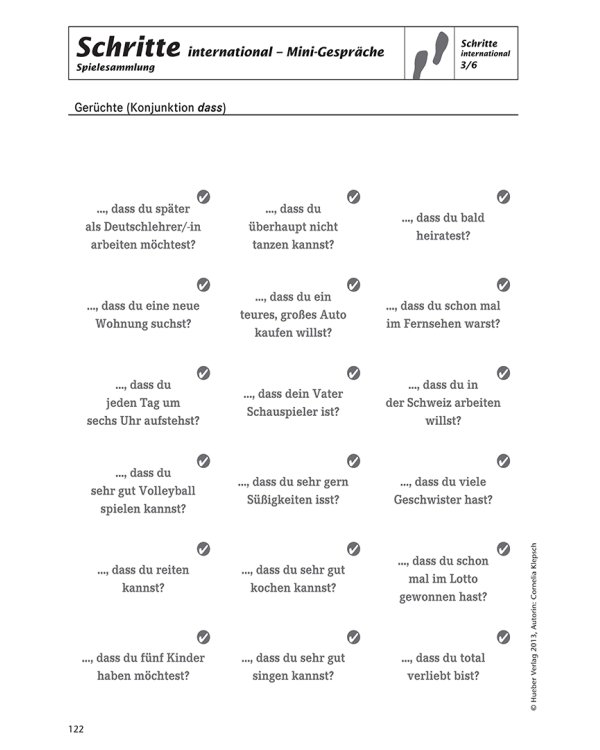 Schritte international 3+4. Spielesammlung zu Band 3 und 4. Deutsch als Fremdsprache