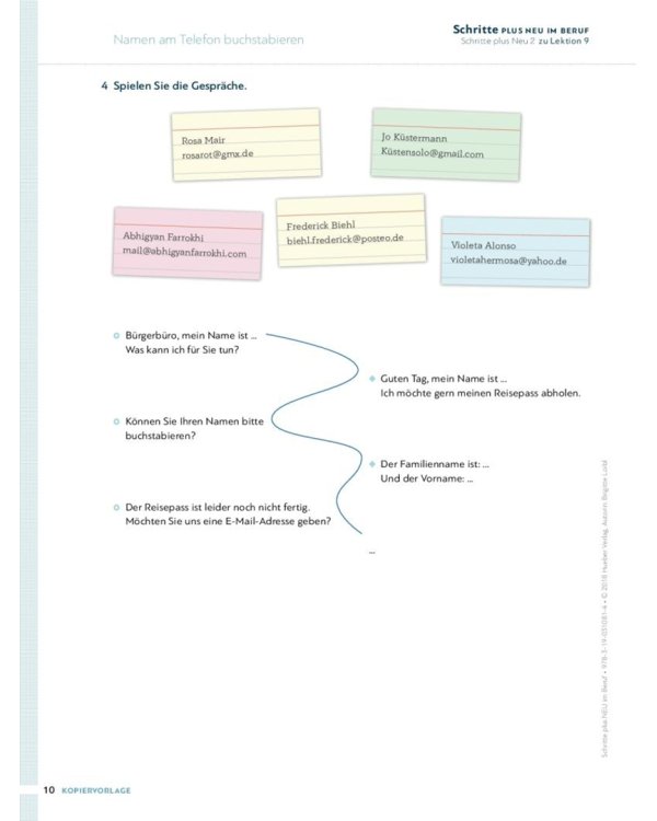 Schritte plus Neu im Beruf 2–6. Kopiervorlagen. Deutsch als Zweitsprache