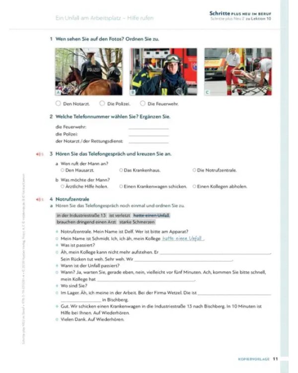 Schritte plus Neu im Beruf 2–6. Kopiervorlagen. Deutsch als Zweitsprache