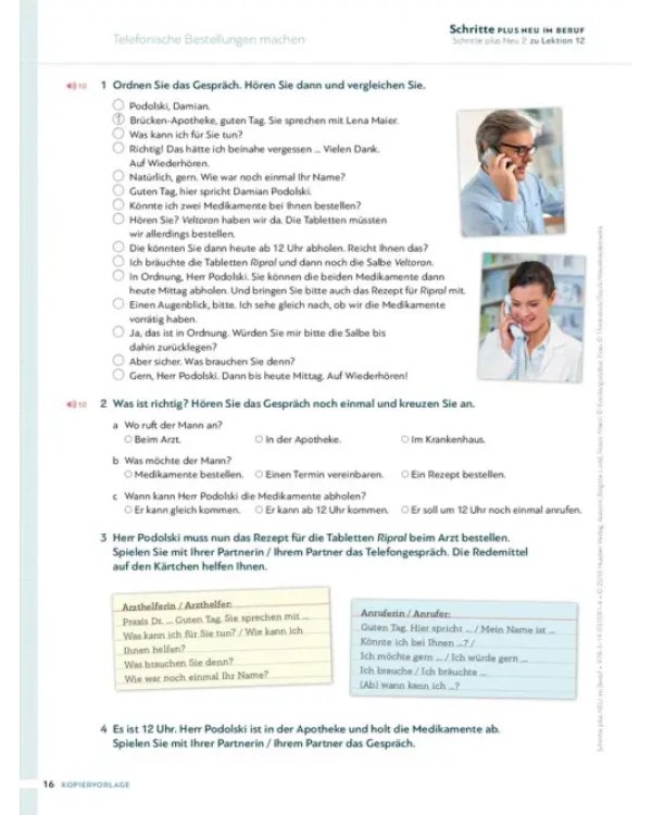 Schritte plus Neu im Beruf 2–6. Kopiervorlagen. Deutsch als Zweitsprache