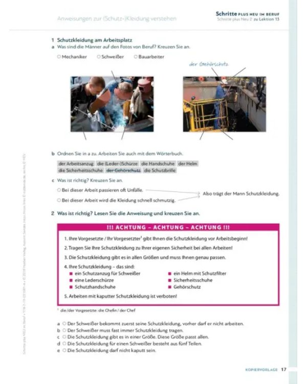 Schritte plus Neu im Beruf 2–6. Kopiervorlagen. Deutsch als Zweitsprache