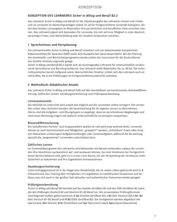 Sicher in Alltag und Beruf! B2.2. Lehrerhandbuch. Deutsch als Zweitsprache