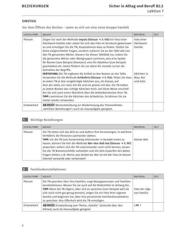 Sicher in Alltag und Beruf! B2.2. Lehrerhandbuch. Deutsch als Zweitsprache