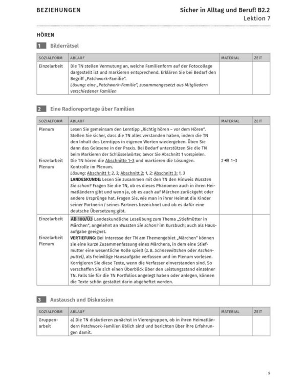 Sicher in Alltag und Beruf! B2.2. Lehrerhandbuch. Deutsch als Zweitsprache