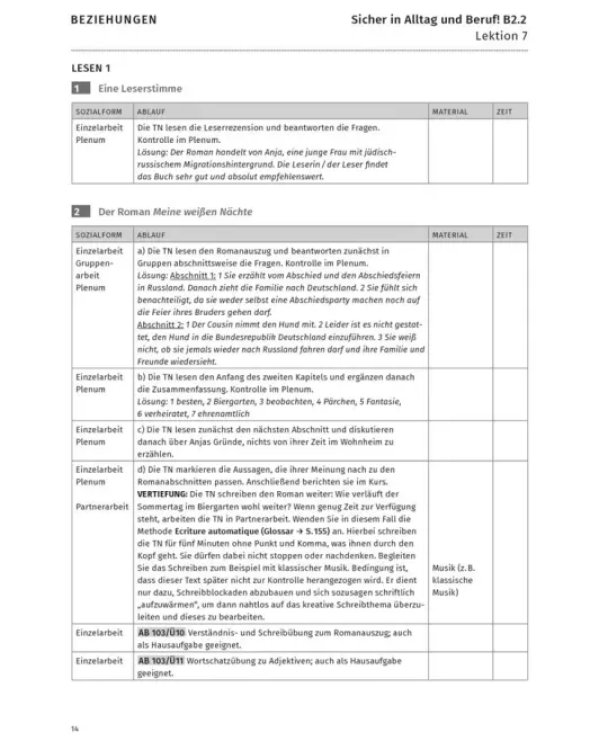 Sicher in Alltag und Beruf! B2.2. Lehrerhandbuch. Deutsch als Zweitsprache