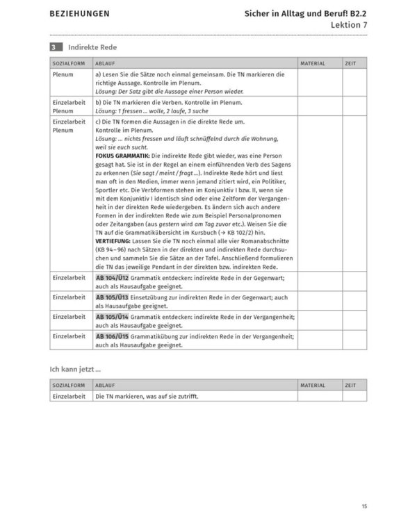 Sicher in Alltag und Beruf! B2.2. Lehrerhandbuch. Deutsch als Zweitsprache