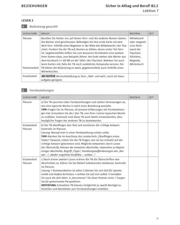 Sicher in Alltag und Beruf! B2.2. Lehrerhandbuch. Deutsch als Zweitsprache