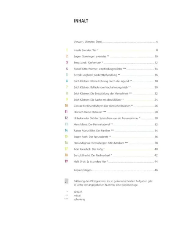 Zwischendurch mal ... Gedichte. Kopiervorlagen. Deutsch als Fremdsprache