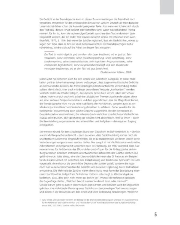 Zwischendurch mal ... Gedichte. Kopiervorlagen. Deutsch als Fremdsprache