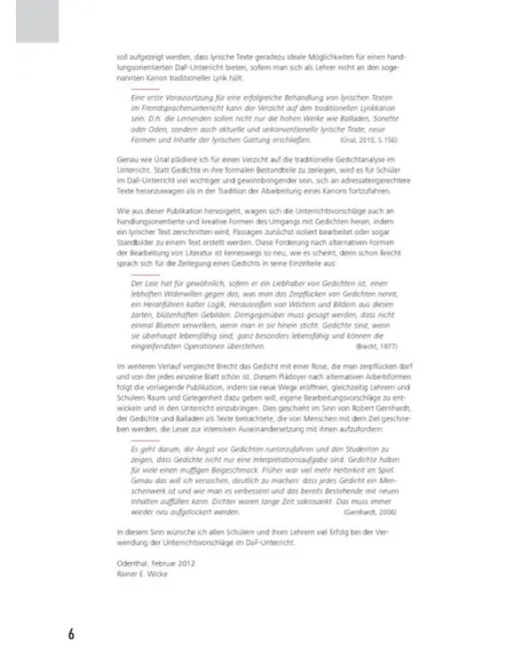 Zwischendurch mal ... Gedichte. Kopiervorlagen. Deutsch als Fremdsprache