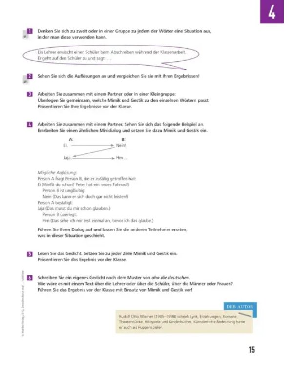 Zwischendurch mal ... Gedichte. Kopiervorlagen. Deutsch als Fremdsprache