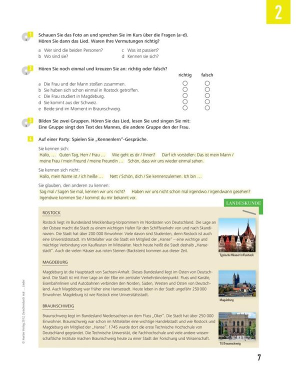 Zwischendurch mal ... Lieder. Kopiervorlagen mit Audio-CD. Deutsch als Fremdsprache