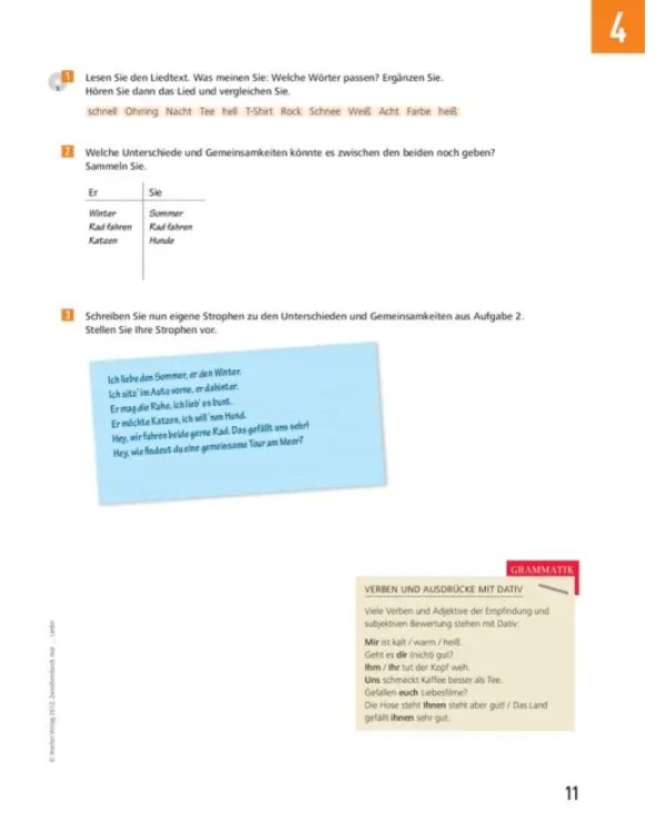 Zwischendurch mal ... Lieder. Kopiervorlagen mit Audio-CD. Deutsch als Fremdsprache