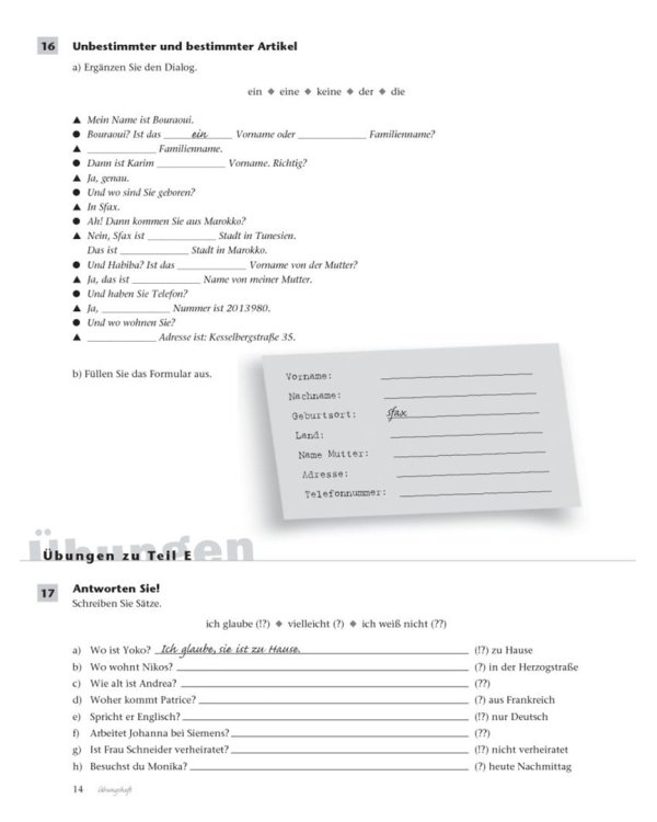 Tangram aktuell 1. Übungsheft. Deutsch als Fremdsprache