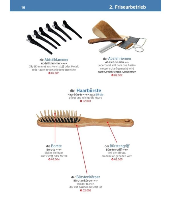 Visuelles Fachwörterbuch Friseurhandwerk. Buch mit MP3-Download