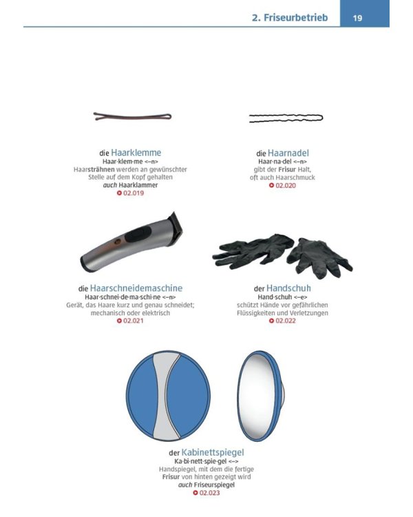 Visuelles Fachwörterbuch Friseurhandwerk. Buch mit MP3-Download
