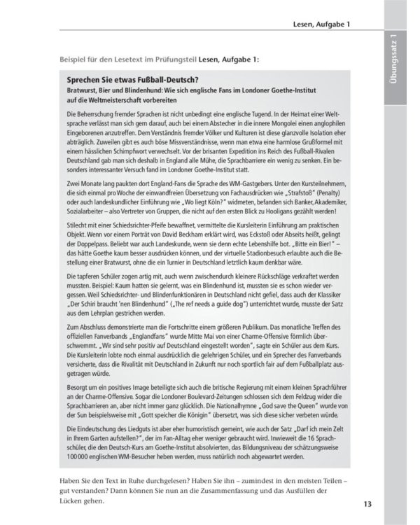 Fit fürs Goethe-Zertifikat C1. Lehrbuch mit integrierter Audio-CD. Prüfungstraining