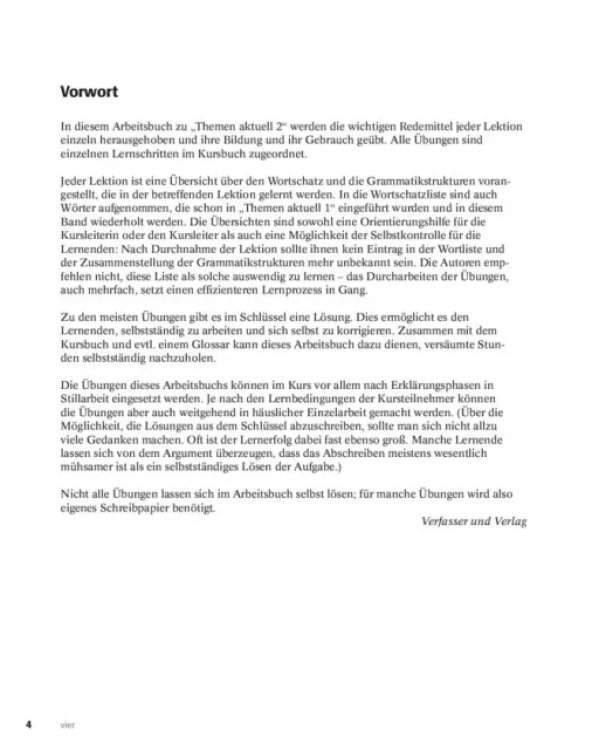 Themen aktuell 2. Niveaustufe A2. Arbeitsbuch. Deutsch als Fremdsprache