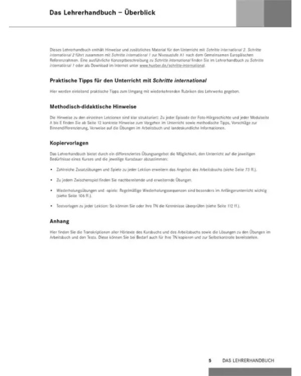 Schritte international 2. Lehrerhandbuch. Deutsch als Fremdsprache