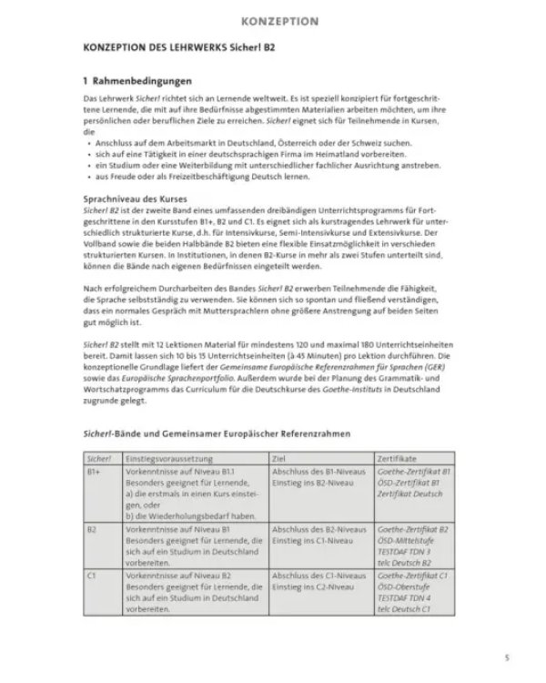 Sicher! B2.2. Lehrerhandbuch. Deutsch als Fremdsprache