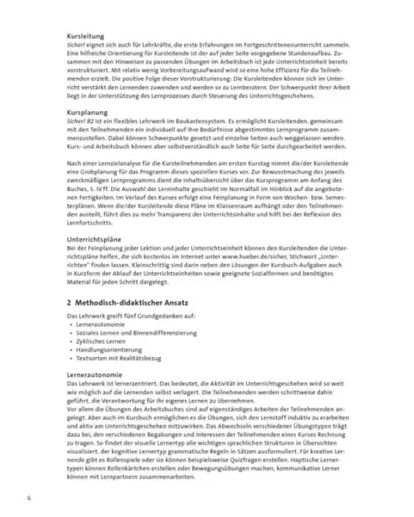 Sicher! B2.2. Lehrerhandbuch. Deutsch als Fremdsprache