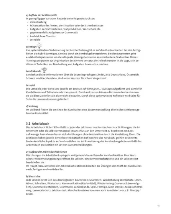 Sicher! B2.2. Lehrerhandbuch. Deutsch als Fremdsprache