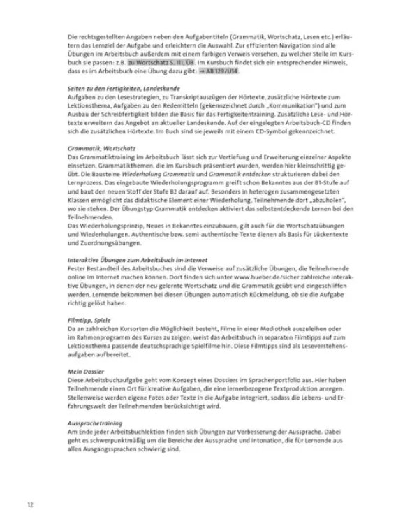 Sicher! B2.2. Lehrerhandbuch. Deutsch als Fremdsprache