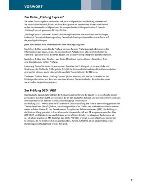 Prüfung Express - DSD I PRO. Übungsbuch mit Audios Online