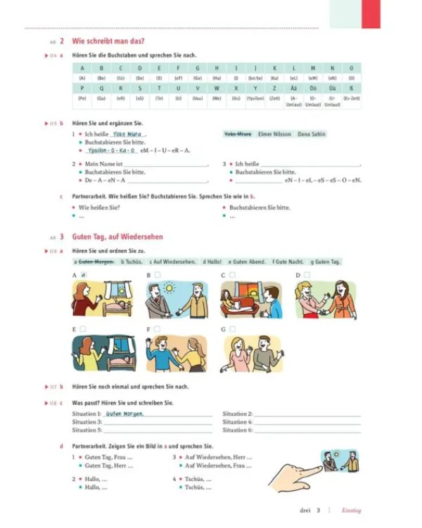 Motive A1. Kursbuch, Lektion 1–8. Kompaktkurs DaF. Deutsch als Fremdsprache