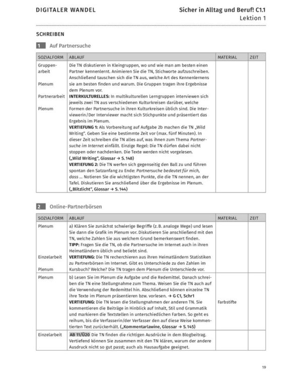 Sicher in Alltag und Beruf! C1.1. Lehrerhandbuch. Deutsch als Zweitsprache