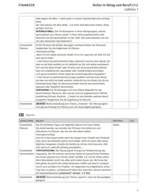 Sicher in Alltag und Beruf! C1.2. Lehrerhandbuch. Deutsch als Zweitsprache