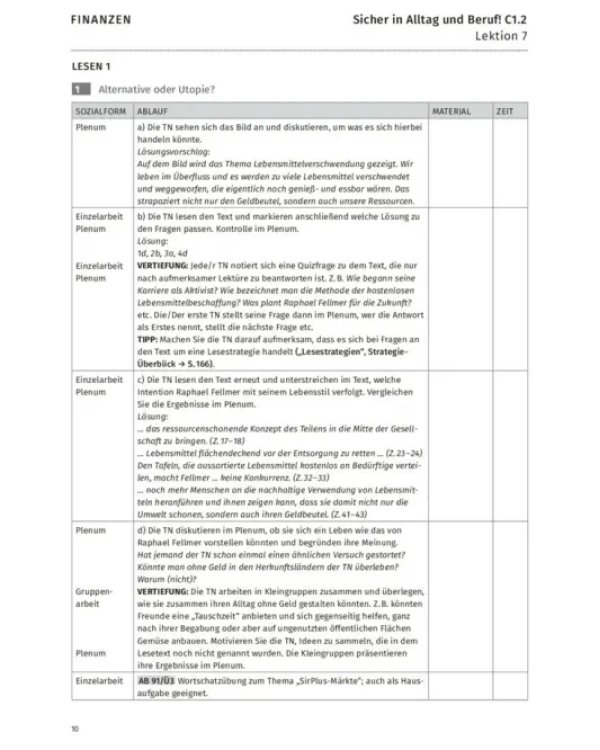 Sicher in Alltag und Beruf! C1.2. Lehrerhandbuch. Deutsch als Zweitsprache