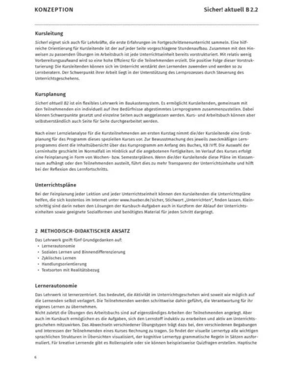 Sicher! aktuell B2.2. Lehrerhandbuch. Deutsch als Fremdsprache