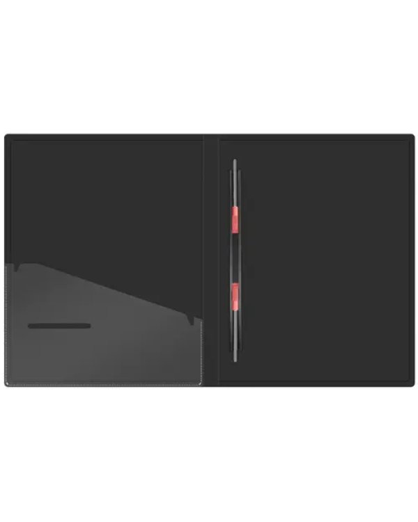 Папка с пружинным скоросшивателем Soft Touch, черная