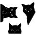 Закладки магнитные для книг Black cat, 3 штуки