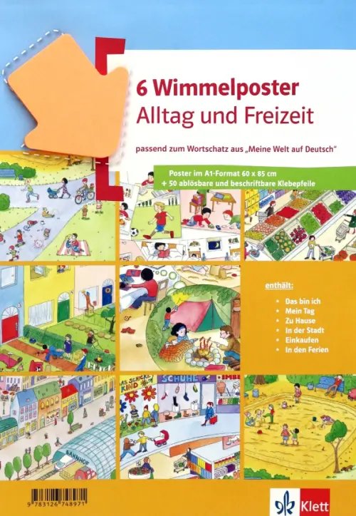 Meine Welt auf Deutsch Wimmelposter Alltag und Freizeit. passend zum Wortschatz aus Meine Welt auf Deutsch. 6 Poster