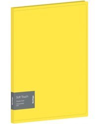 Папка Soft Touch, 30 вкладышей, желтая